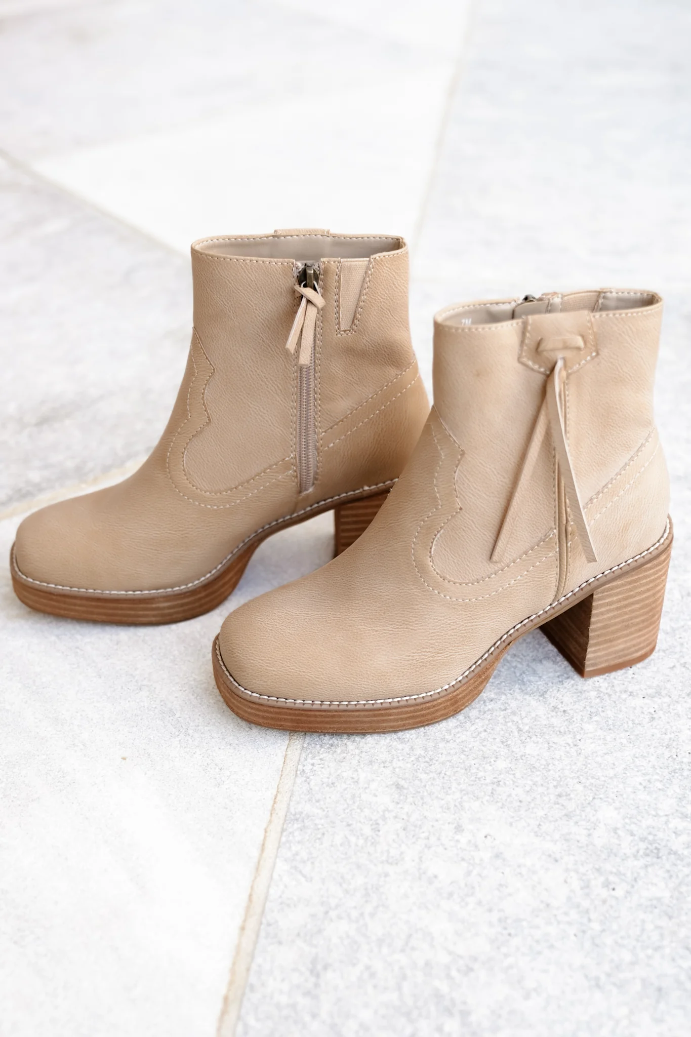 Yellow Box Western Inspired Vegan Leather Ankle Boot - Image 7