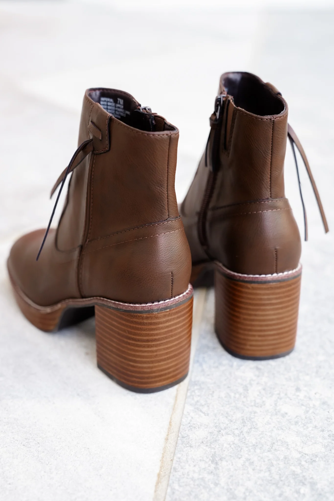 Yellow Box Western Inspired Vegan Leather Ankle Boot - Image 9